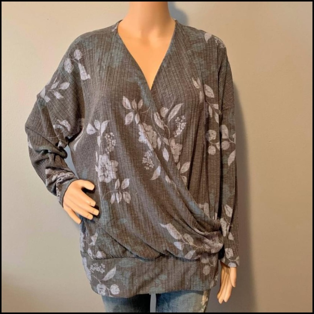 Maurices Wrap Front Floral Top